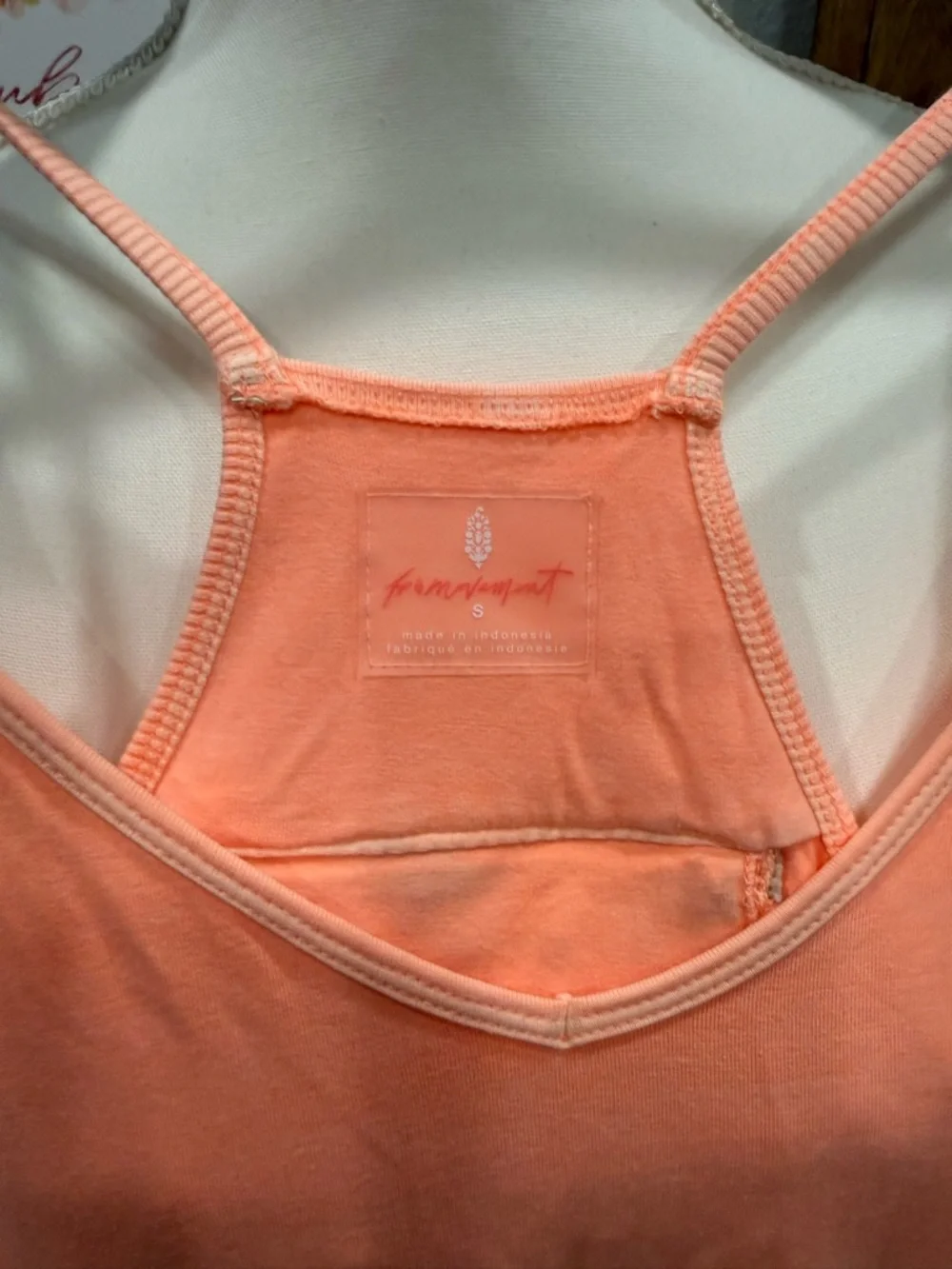 Free People Hot Shot onsie.. color- cantaloupe. 0004 - Picture 4 of 5